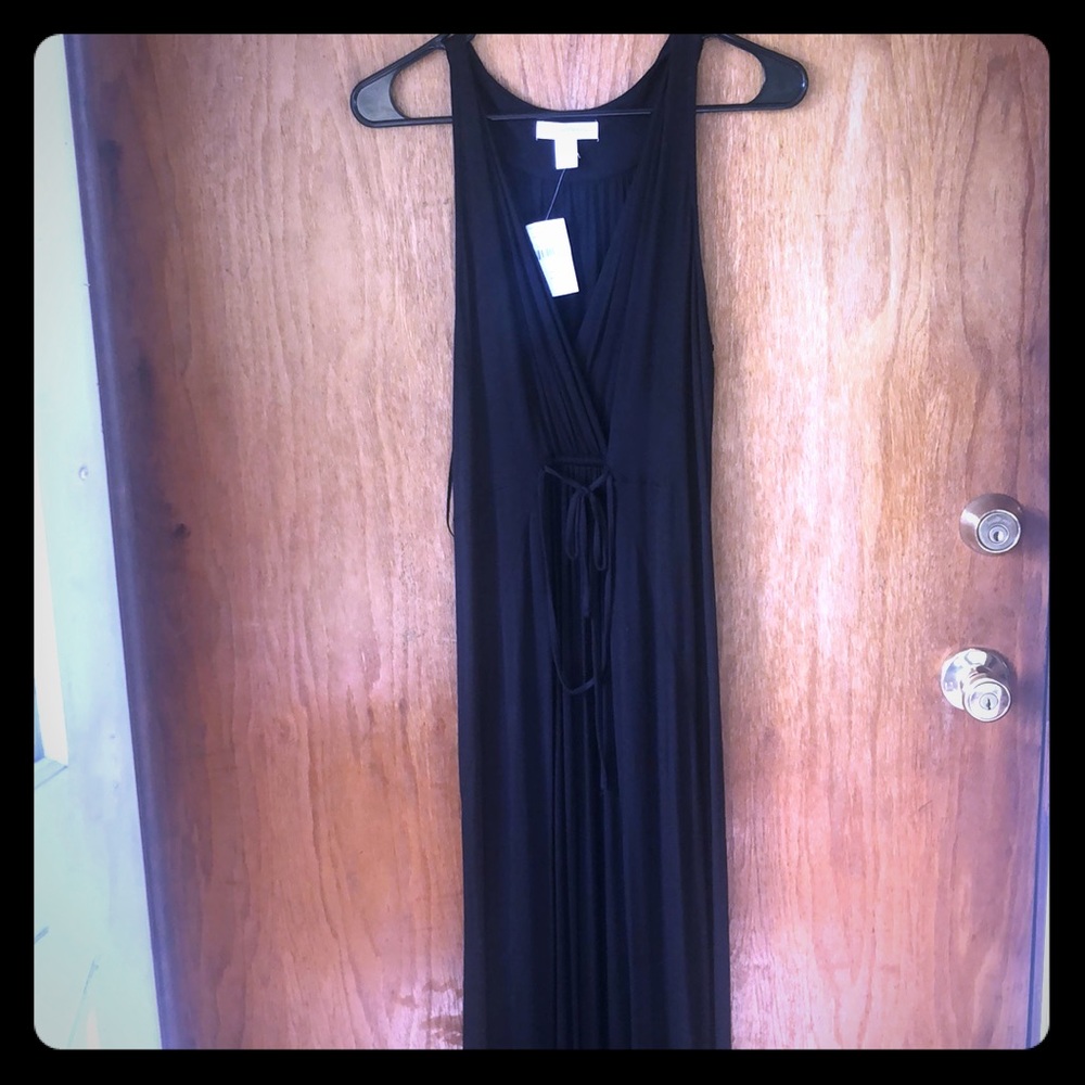 Black maternity maxi
